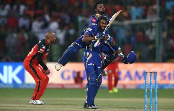 Royal Challengers Cricket Vs Mumbai Indians Cricket Match Scorecard